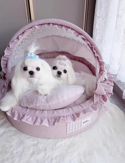 Indoor Dog Kennel Soft Playpen Booth Dogs Villa Luxury Small Dogs Cradle Beds Sleeping Teddy Large Doghouse Cat Pets Supplies