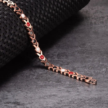 Magnetic Pure Copper Bracelets for Women Vintage Fish Chain Health Energy Magnet