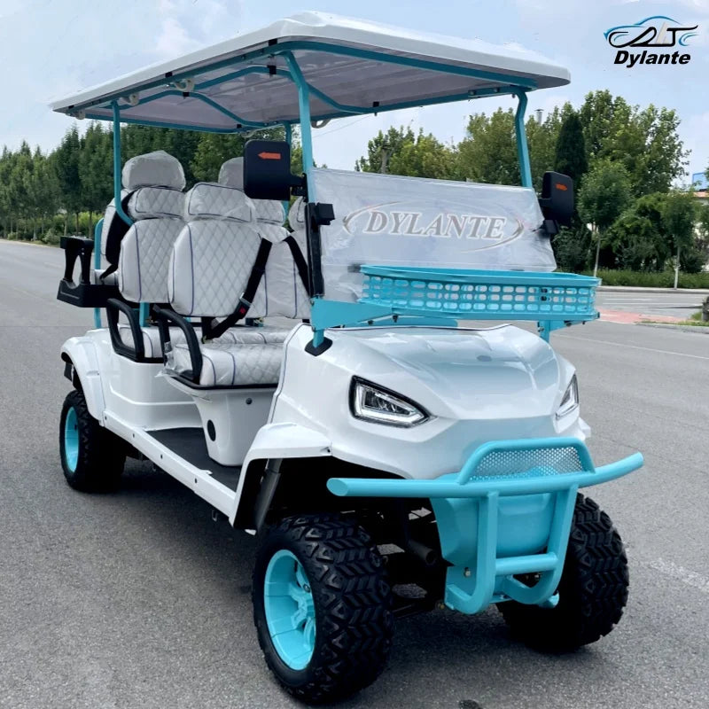 China Made Top Adult Golf Cart 6 Seater 25 MPH Speed Electric Vehicle Club 350CC Gas Powered Sightseeing Car
