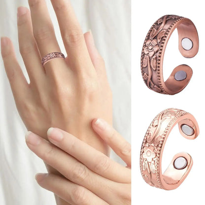 6mm Men Women Magnetic Rings Finger Ring Comfortable Copper Jewelry Vintage For Wedding Parties Adults Special Pain Relief