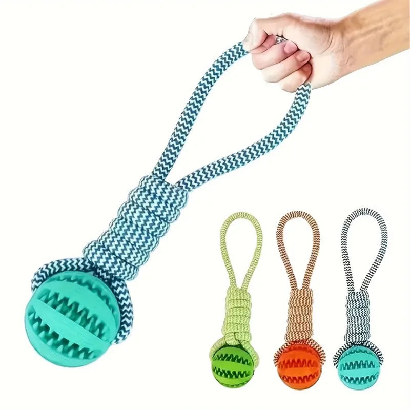 Durable Rope Dog Toy for Aggressive Chewers, Interactive Tug of War Fetch Toy, Braided Cotton Rope for Dental Health, for Medium