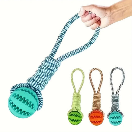 Durable Rope Dog Toy for Aggressive Chewers, Interactive Tug of War Fetch Toy, Braided Cotton Rope for Dental Health, for Medium