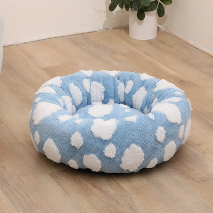 Warm Donut Calming Bed, Fluffy Soft Plush Round Pet Bed for Small/Medium/Large Dogs & Cats, Black Friday Pick