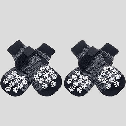 4PCS Pet Shoes, Dog's Foot Covers, Adjustable Indoor And Outdoor Non-Slip Socks For Pets.