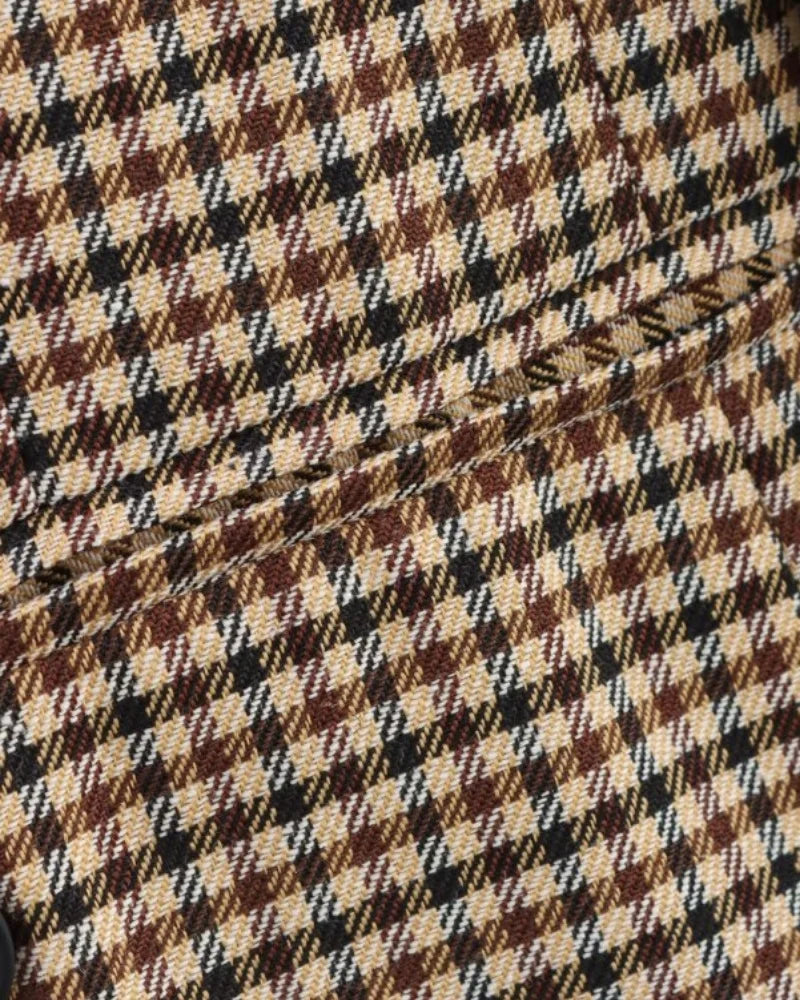 Women's Plaid Blazer Spring Casual Double Breasted Suit Jacket Office Work Daily Outwear Two Colors