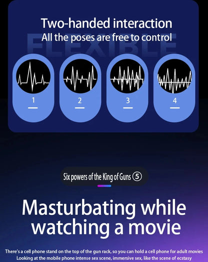 Dual Handles Leten King Sex Machine Electric Thrusting Male Masturbator Orgasm Adult Toys 2 Soft Sleeve Voice Penis Stimulator