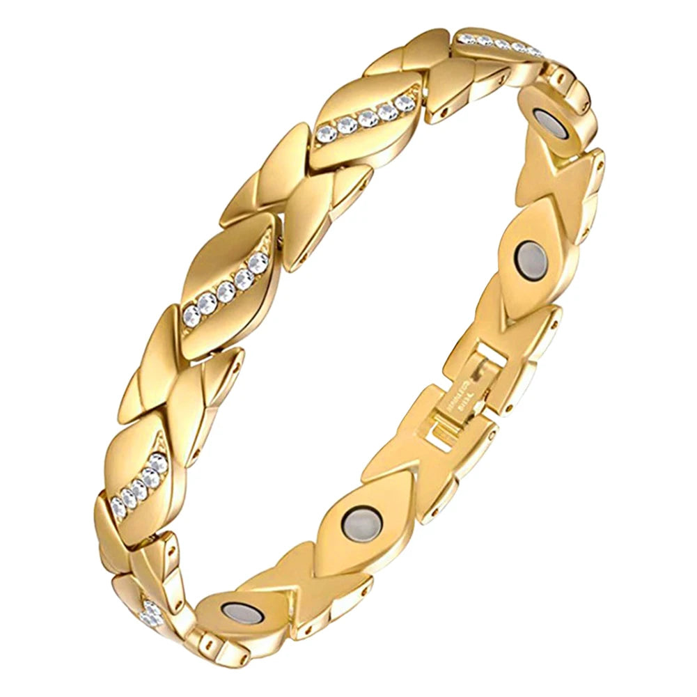 Leaves Magnetic Bracelet with 3500 Gauss Magnets Magnetic Therapy Bracelet Pure