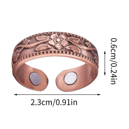 6mm Men Women Magnetic Rings Finger Ring Comfortable Copper Jewelry Vintage For Wedding Parties Adults Special Pain Relief