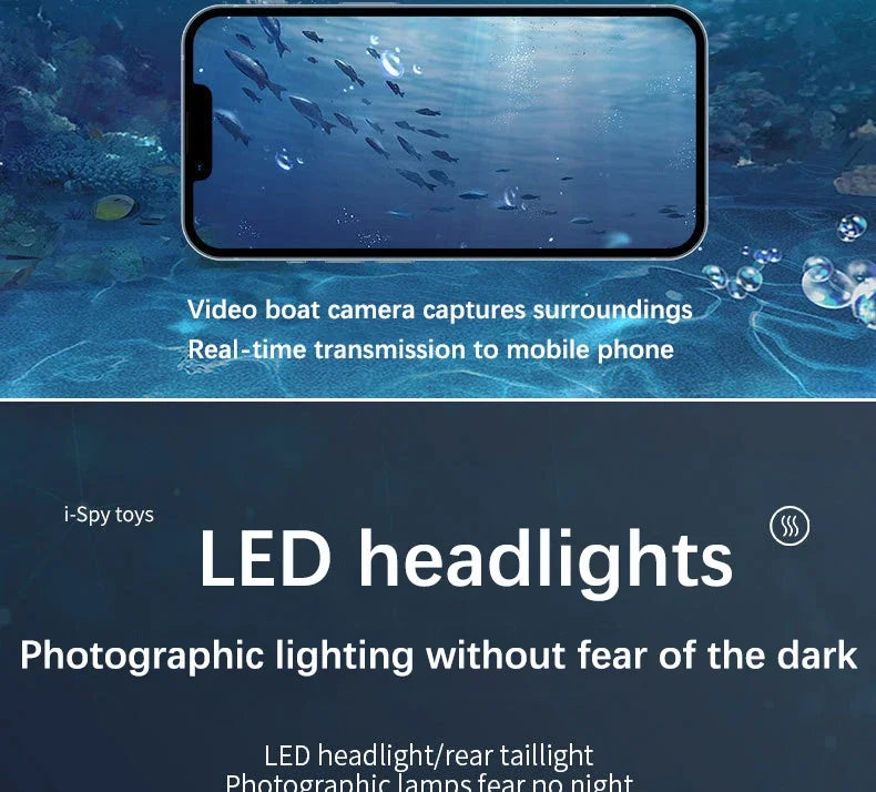 Boat Submarine with Camera Underwater 6CH Remote Control Wifi FPV Remote Control