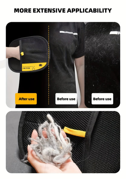 2-Piece Pet Hair Removal Gloves – Double-Sided Cat Brushes, Anti-Shedding Groom