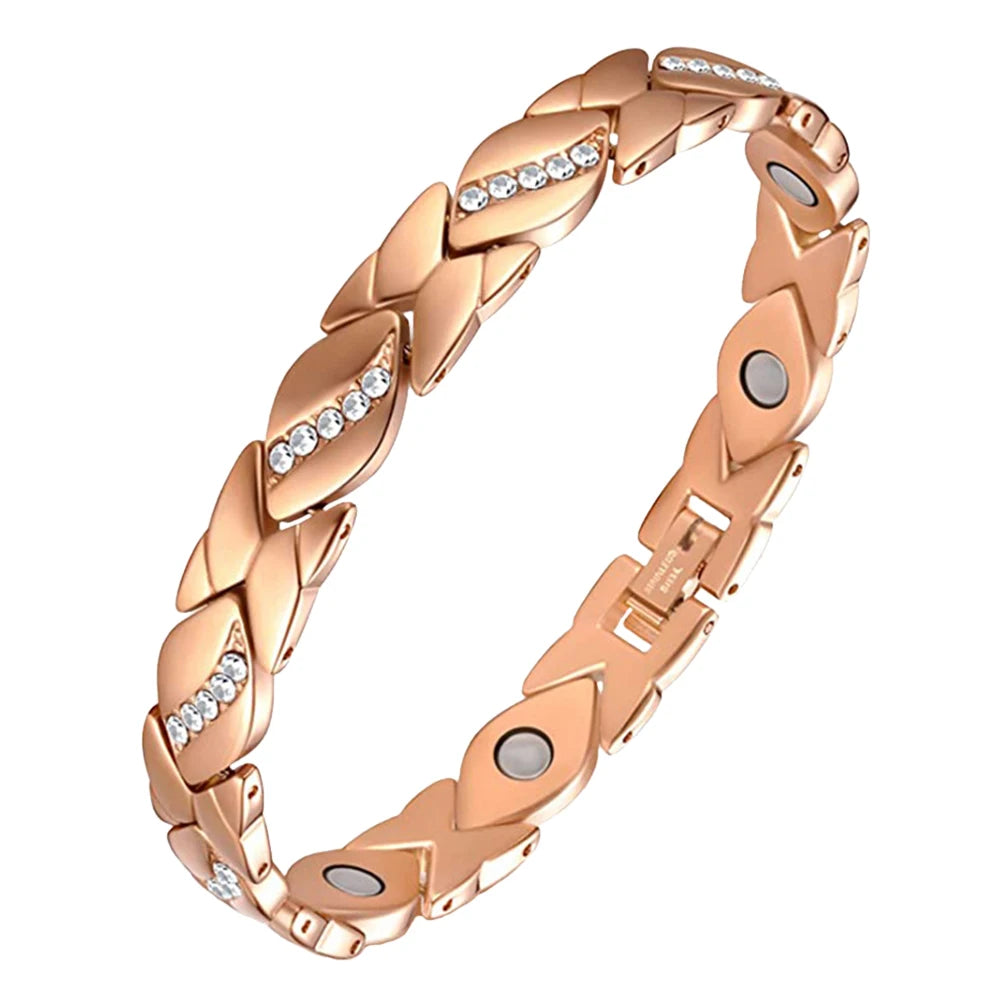 Leaves Magnetic Bracelet with 3500 Gauss Magnets Magnetic Therapy Bracelet Pure