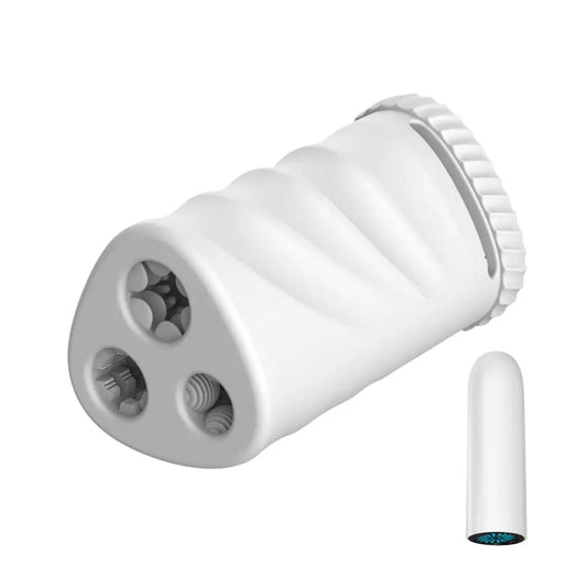 Male Piston Movement Training Device, Three Channel Strong Vibration Intimate Exercise Tool For Adult Wellness Gear