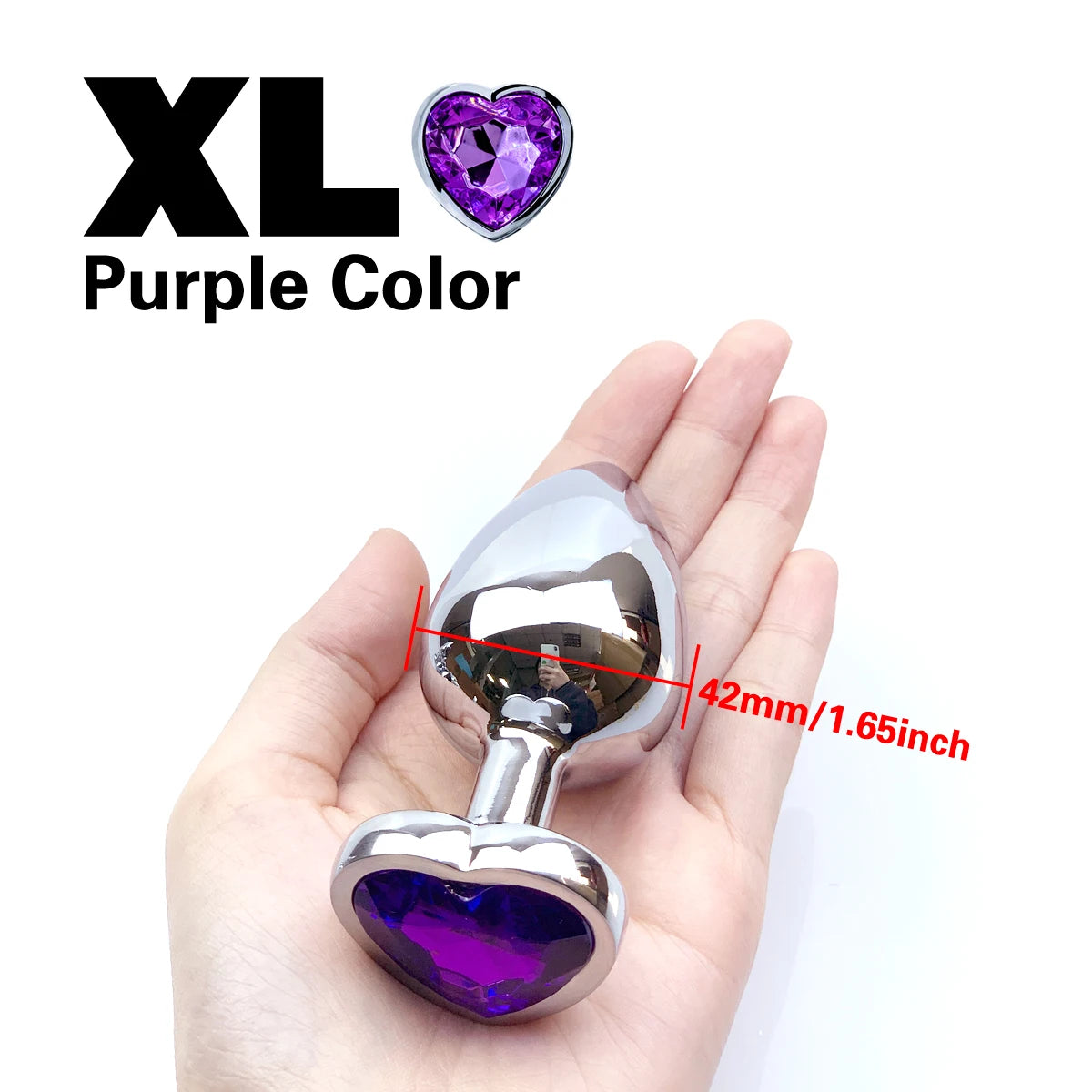 Metal Anal Plug Heart Crystal Beginner To Expert 5 Size Butt Plug Adult Toy Tail Female/Male Dildos Sex Toys Couples Adults Game