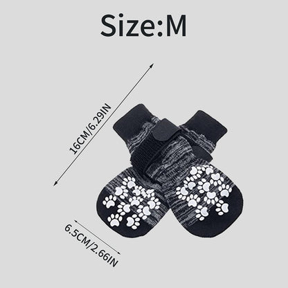 4PCS Pet Shoes, Dog's Foot Covers, Adjustable Indoor And Outdoor Non-Slip Socks For Pets.