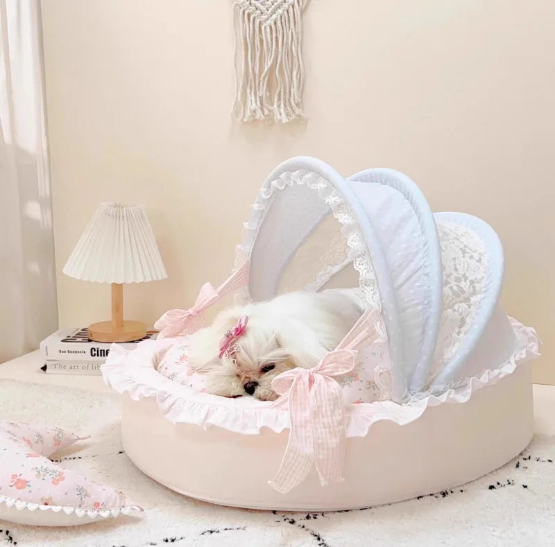 Indoor Dog Kennel Soft Playpen Booth Dogs Villa Luxury Small Dogs Cradle Beds Sleeping Teddy Large Doghouse Cat Pets Supplies