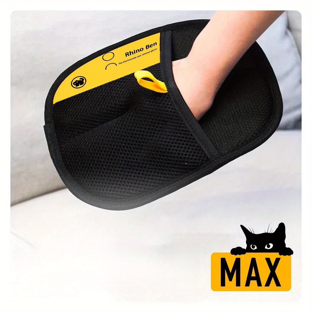 2-Piece Pet Hair Removal Gloves – Double-Sided Cat Brushes, Anti-Shedding Groom