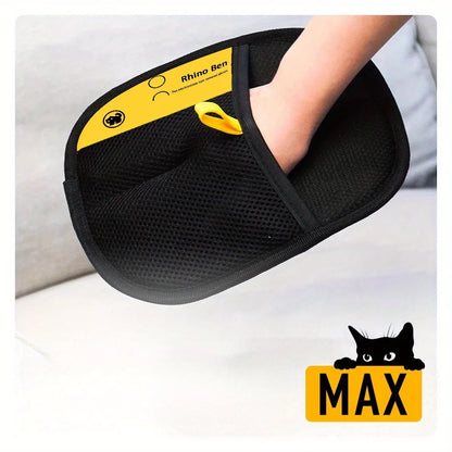 2-Piece Pet Hair Removal Gloves – Double-Sided Cat Brushes, Anti-Shedding Groom