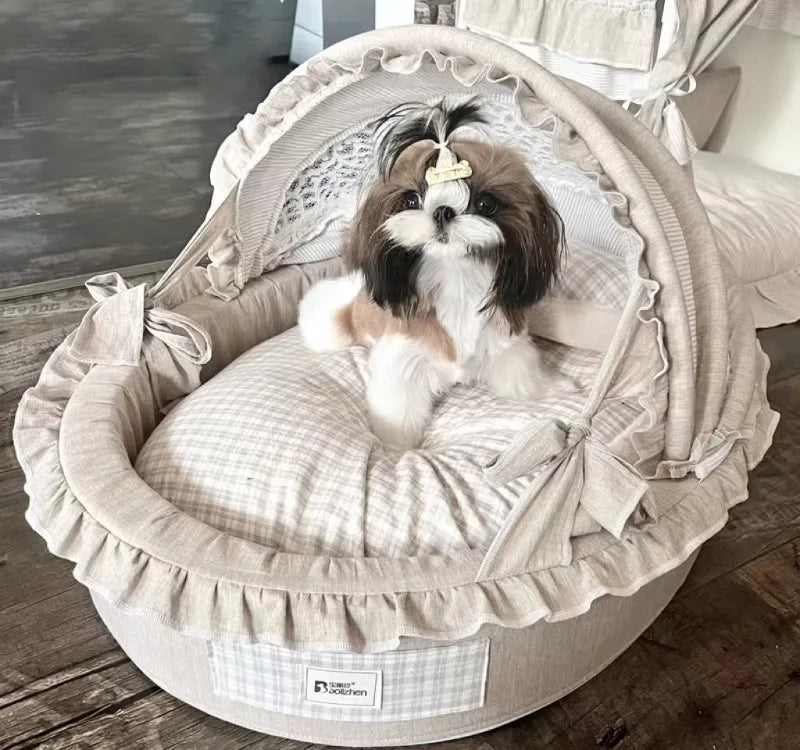 Indoor Dog Kennel Soft Playpen Booth Dogs Villa Luxury Small Dogs Cradle Beds Sleeping Teddy Large Doghouse Cat Pets Supplies