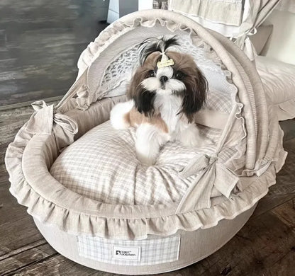 Indoor Dog Kennel Soft Playpen Booth Dogs Villa Luxury Small Dogs Cradle Beds Sleeping Teddy Large Doghouse Cat Pets Supplies