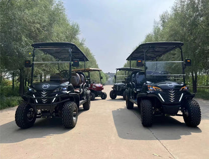 MMC 4WD aluminum alloy frame, off-road tires, 48V/72V Lithium Battery Acoustic 2/8 Seat Golf Cart, 4000W/7000W Golf Cart