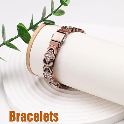 1Pcs Fashionable Light Luxury Clover Bracelet with Sparkling Cubic Zirconia for