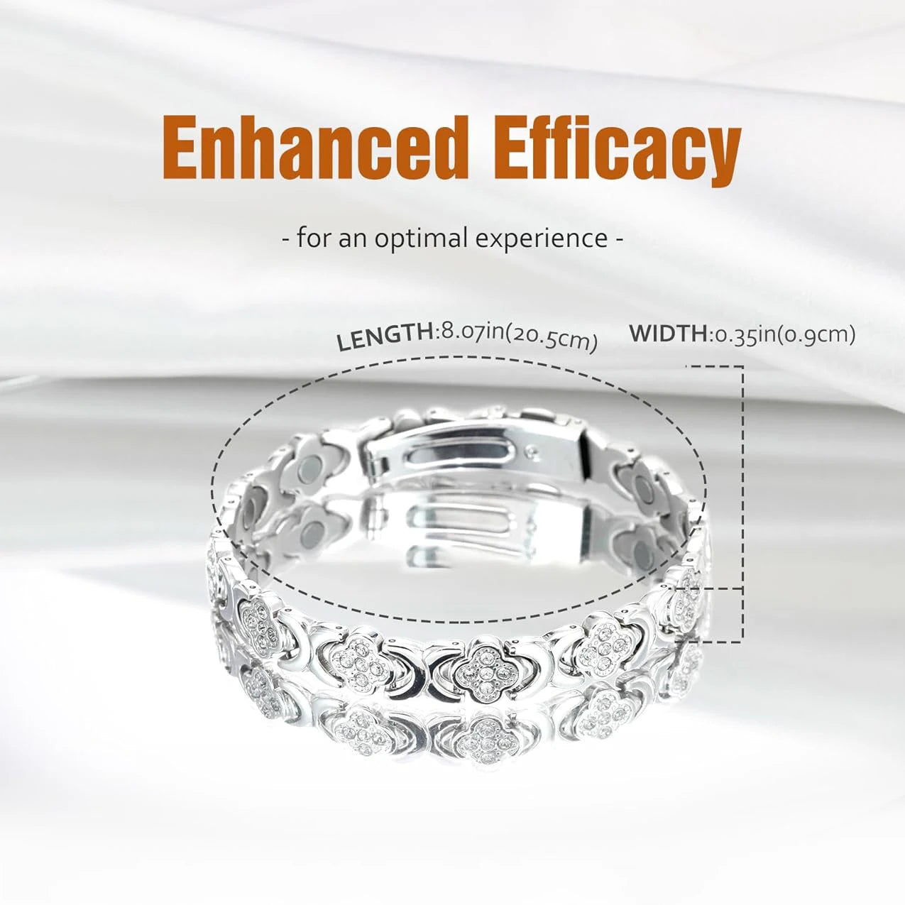 1Pcs Fashionable Light Luxury Clover Bracelet with Sparkling Cubic Zirconia for