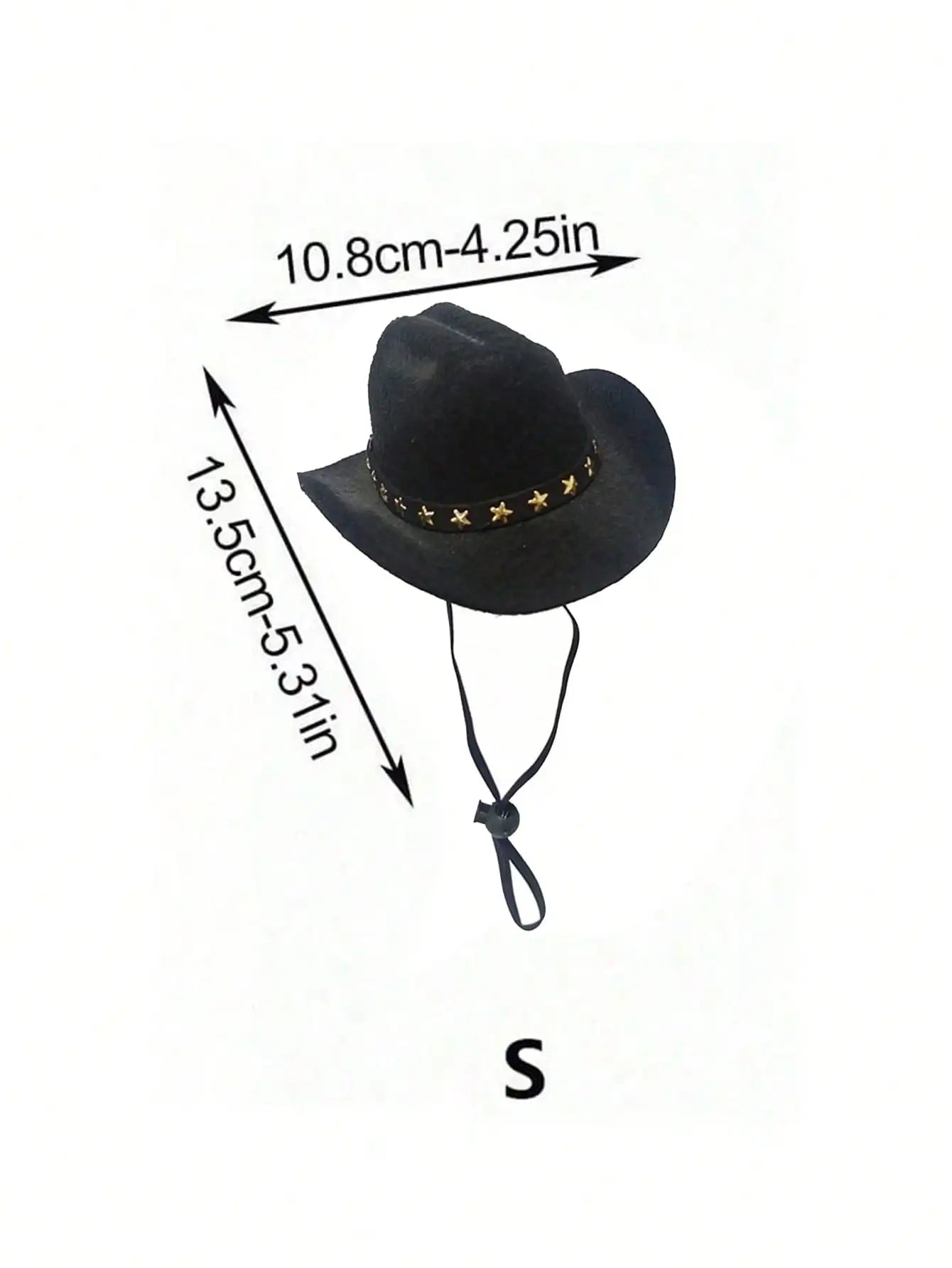 Pet Western-Style Hat for Dogs & Cats - Adjustable Straw & Felt Cowboy Hats in Multiple Colors