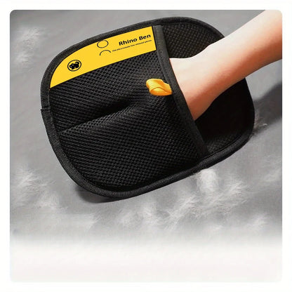 2-Piece Pet Hair Removal Gloves – Double-Sided Cat Brushes, Anti-Shedding Groom