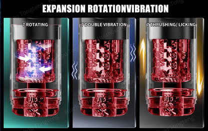 Automatic Telescopic Thrusting Male Masturbator Cup Sucking Vibrating Masturbation Vagina Pusssy Blowjob Adult Sex Toys for Men