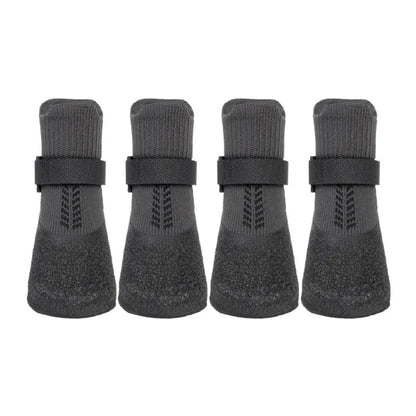 4pcs Casual Waterproof Pet Socks Shoes Anti-dirty Non-slip Dog Shoes Breathable Dog Paw Protector Outdoor