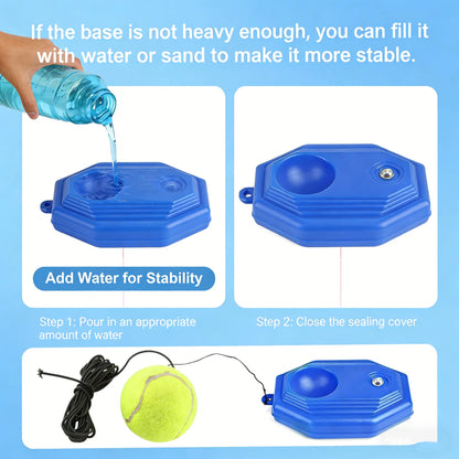 Solo Tennis Trainer Rebound Ball Self Practice Training Tool With Rope Tennis Equipment For Beginner Adult Training Set