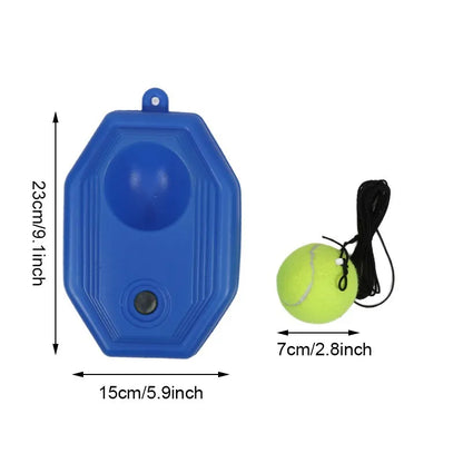Portable Solo Tennis Trainer - With Bounce Ball & Practice Rope, Easy Setup for Backyard, Court or Gym, Improve Skills Anywhere