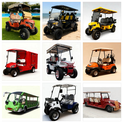 MMC 2025 Model 48V/72V Lithium Battery 4x4 Golf Cart, Aluminum Frame, Made in China, Golf Cart, 2/4/6/8 Seats