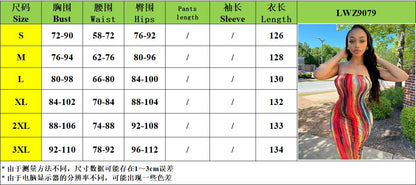 Spring And Summer Dresses For Women Chest Wrap Printed Off Shoulder Bandage Slim Sexy Long Dress 2023 New Fashion party MsChuh