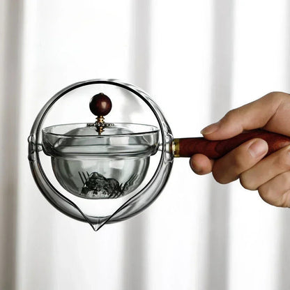 Rotating Infuser Tea Pot Kitchen Gadget