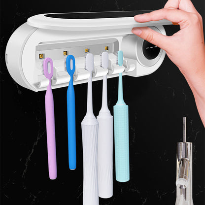 Smart UV Sterilizer Toothbrush Holder & Toothpaste Dispenser