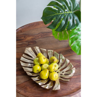 Modern Gold Metal Tropical Leaf Wall Art