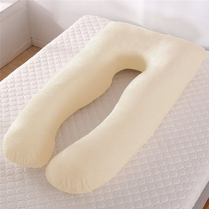 U-Shaped Pregnancy Pillow – Cooling Ice Silk & Cotton Maternity Body Pillow | 130x70cm | 4 Colors