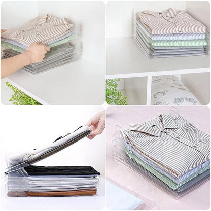Space-Saving T-Shirt Folder and Clothes Storage System