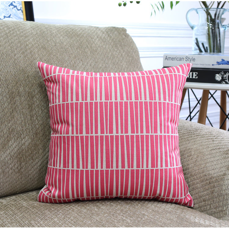 Modern Abstract Geometric Cushion Cover – Blended Fabric Decorative Pillow Case | 45x45cm & 30x50cm | 13 Designs