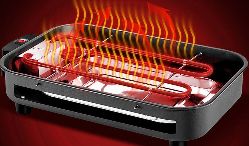 Korean Square Non-Smoking Electric BBQ Grill Pan