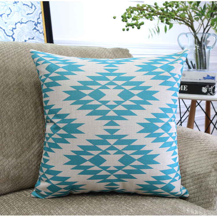 Modern Abstract Geometric Cushion Cover – Blended Fabric Decorative Pillow Case | 45x45cm & 30x50cm | 13 Designs