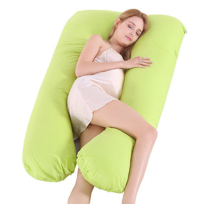 U-Shaped Pregnancy Pillow – Cooling Ice Silk & Cotton Maternity Body Pillow | 130x70cm | 4 Colors