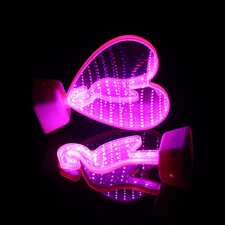 Creative Double-Sided Love Tunnel LED Mirror Light