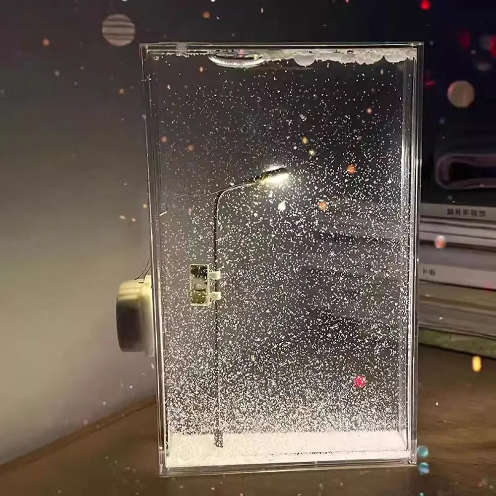 DIY LED Snowfall Display Lamp.