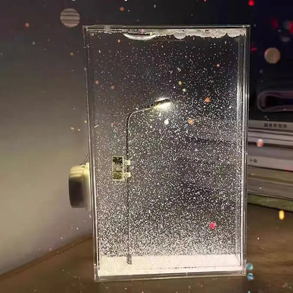 DIY LED Snowfall Display Lamp.