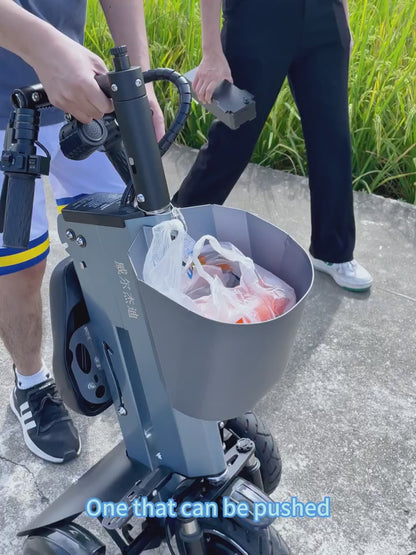WILLJERDY Folding Electric Tricycle for Adults  Mini Portable 3Wheeled EBike