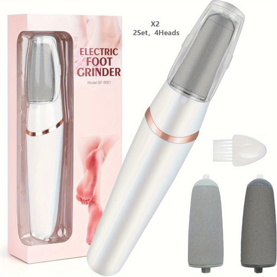 Electric Foot File Callus Remover 2Set 4 Heads 1Set 2 Heads Dual Speed Automatic Light