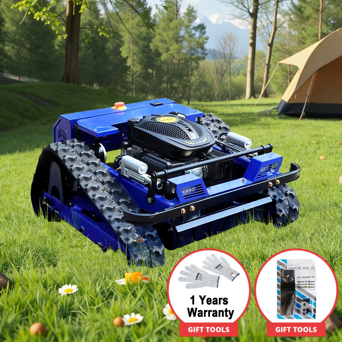 Smart Robot Lawn Mower  45 Hillside Capable RATO Engine Tracked AllTerrain